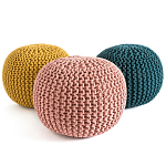 Круглый вязаный пуф Pink Knitted Ball Pouf варинант исполнения - 2 | Loft Concept в Орле