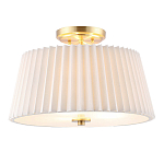 Потолочный светильник с белым плиссированным абажуром Ganglion варинант исполнения - 1 | Loft Concept в Орле