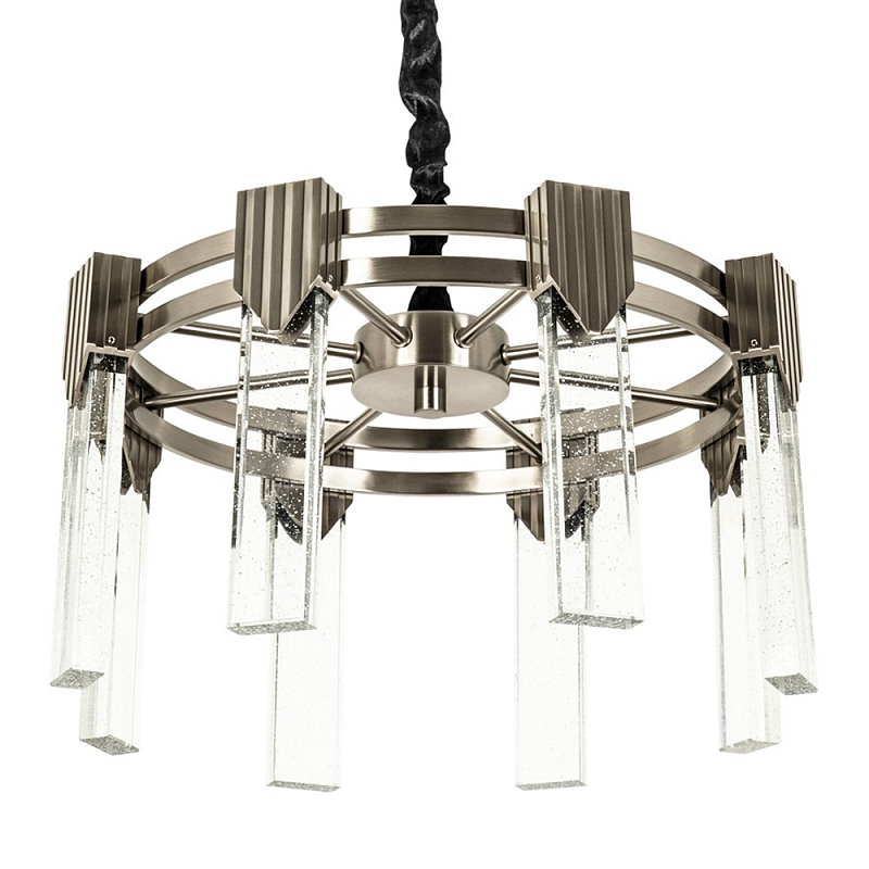 Люстра с прямоугольными хрустальными плафонами Glass Rectangles Chrome Chandelier 46 Хром Прозрачное Стекло Люстра с прямоугольными хрустальными плафонами Glass Rectangles Chrome Chandelier 46 Хром Прозрачное Стекло в Орле | Loft Concept