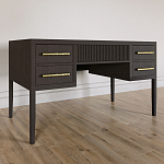 Большой Рабочий стол Primo с 5 выдвижными ящиками Темный орех варинант исполнения - 2 | Loft Concept в Орле