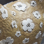 Статуэтка курица с белым цветочным узором и металлическими ножками Rustic Chicken варинант исполнения - 2 | Loft Concept в Орле