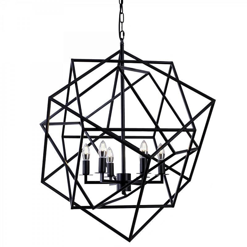Люстра Cubist Small Chandelier Black Черный Люстра Cubist Small Chandelier Black Черный в Орле | Loft Concept