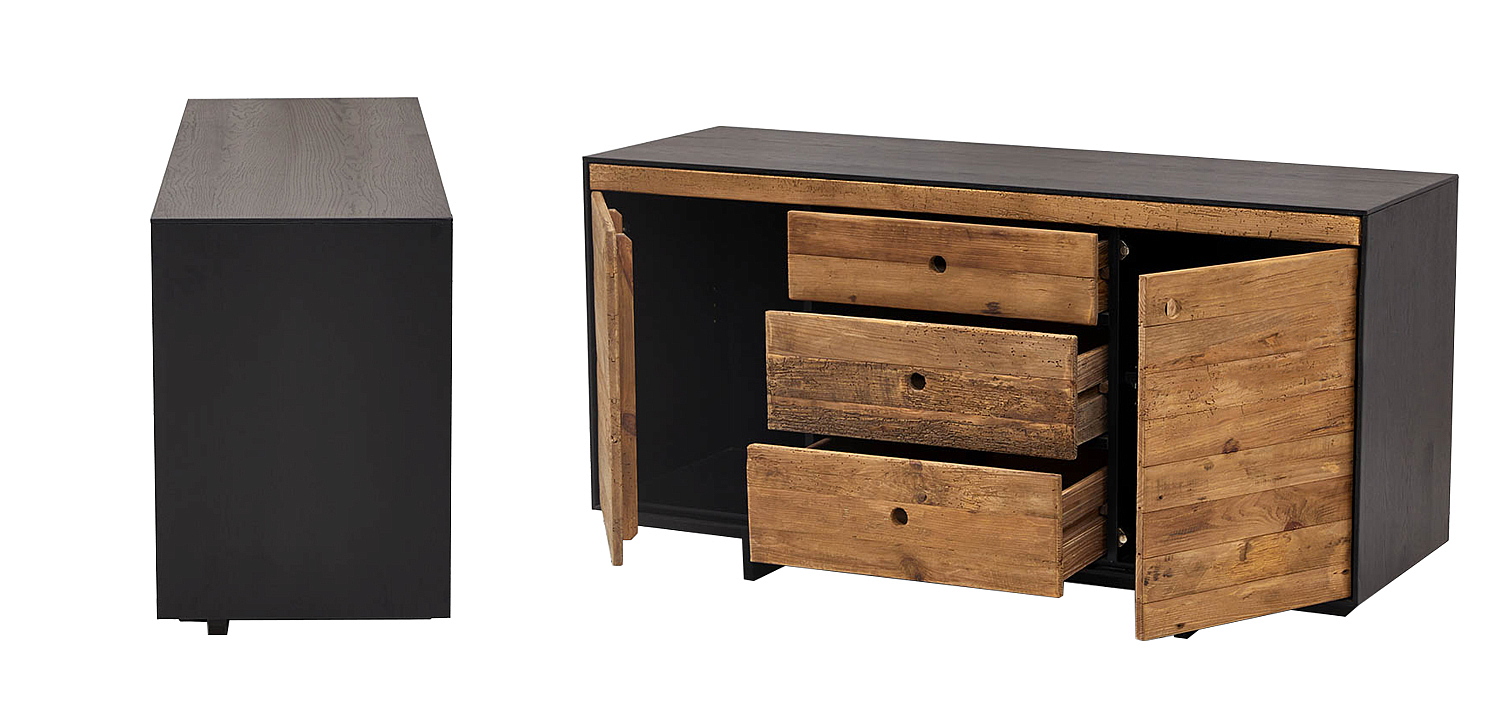Комод деревянный с 2-мя дверцами и 3-мя ящиками Russell Chest of Drawers Комод деревянный с 2-мя дверцами и 3-мя ящиками Russell Chest of Drawers - Loft-Concept в Орле