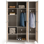 Шкаф с тремя дверцами из плетеного ротанга Tomio Wicker Furniture варинант исполнения - 5 | Loft Concept в Орле