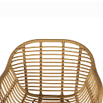 Стул барный с ротанговым плетением Half Bar Chair with Wicker с подлокотниками варинант исполнения - 6 | Loft Concept в Орле