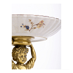 Чаша с цветочным орнаментом на ножке в виде бронзового ангела Eden Garden варинант исполнения - 3 | Loft Concept в Орле