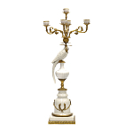 Подсвечник белый Попугай из фарфора с бронзовыми элементами Eden Garden варинант исполнения - 3 | Loft Concept в Орле