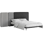 Кровать с большим мягким изголовьем Unity Dark Grey Bed варинант исполнения - 1 | Loft Concept в Орле
