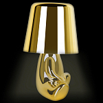 Настольная лампа фигурная золотого цвета с гладким абажуром Высота 16 см Sophia варинант исполнения - 7 | Loft Concept в Орле