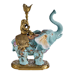 Подсвечник в виде слона из фарфора с бронзовыми элементами Elephant in the Garden of Eden варинант исполнения - 4 | Loft Concept в Орле