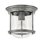 Потолочный светильник для ванных комнат с цилиндрическим стеклянным плафоном и одной лампой Hinkley варинант исполнения - 1 | Loft Concept в Орле