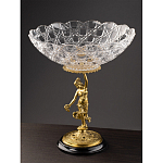 Чаша стеклянная прозрачная на бронзовой подставке с фигуркой девушки Eden Garden варинант исполнения - 5 | Loft Concept в Орле