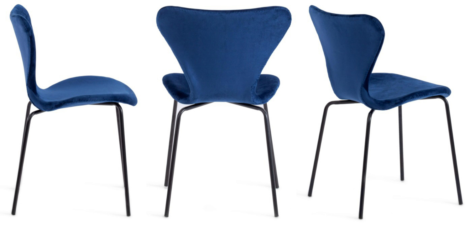 Стул Julissa Blue Chair флок Стул Julissa Blue Chair флок - Loft-Concept в Орле