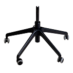 Стул с мягкой синей обивкой из велюра и подъемно-поворотным механизмом на черных колесиках Harper Blue варинант исполнения - 5 | Loft Concept в Орле