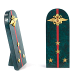 Сувенир Погон МВД из натурального камня змеевик Souvenir Epaulets варинант исполнения - 4 | Loft Concept в Орле