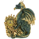 Часы в виде дракона Green Gold Dragon Clock варинант исполнения - 1 | Loft Concept в Орле