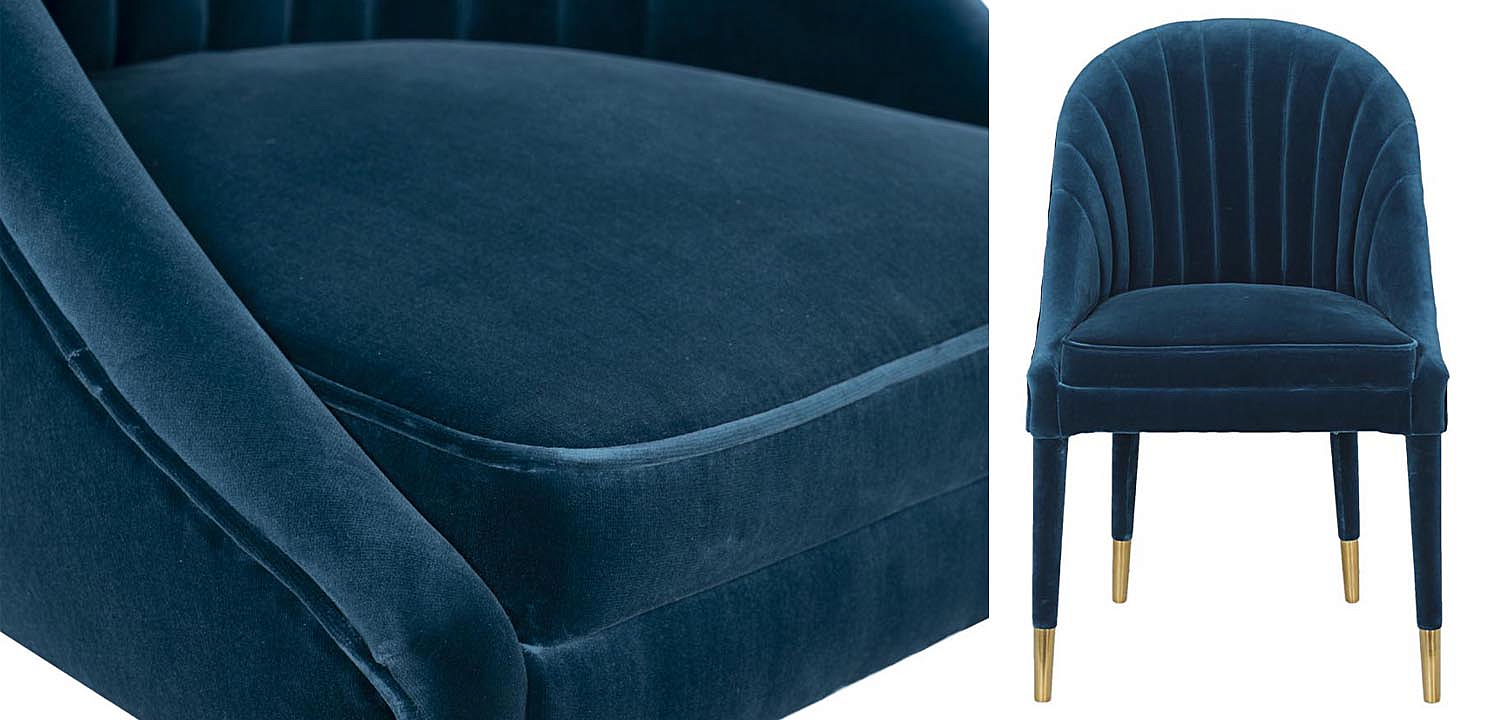 Стул Walton Chair blue velor Стул Walton Chair blue velor - Loft-Concept в Орле