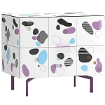 Тумба белая с рисунком Grande Graphstones варинант исполнения - 1 | Loft Concept в Орле