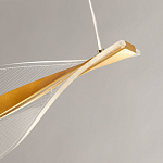 Люстра линейная с изогнутым плафоном Wave Line варинант исполнения - 9 | Loft Concept в Орле