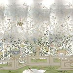 Обои ручная роспись Temple Newsam White Gold gilded silk варинант исполнения - 2 | Loft Concept в Орле