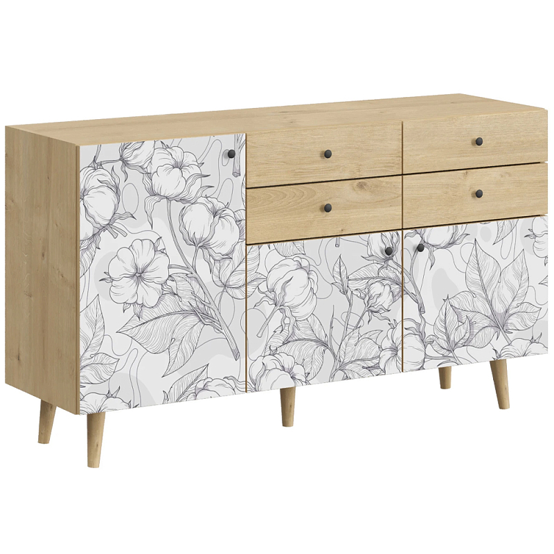 Буфет с принтом на дверцах Elise Cupboard Мульти Древесина Буфет с принтом на дверцах Elise Cupboard Мульти Древесина в Орле | Loft Concept