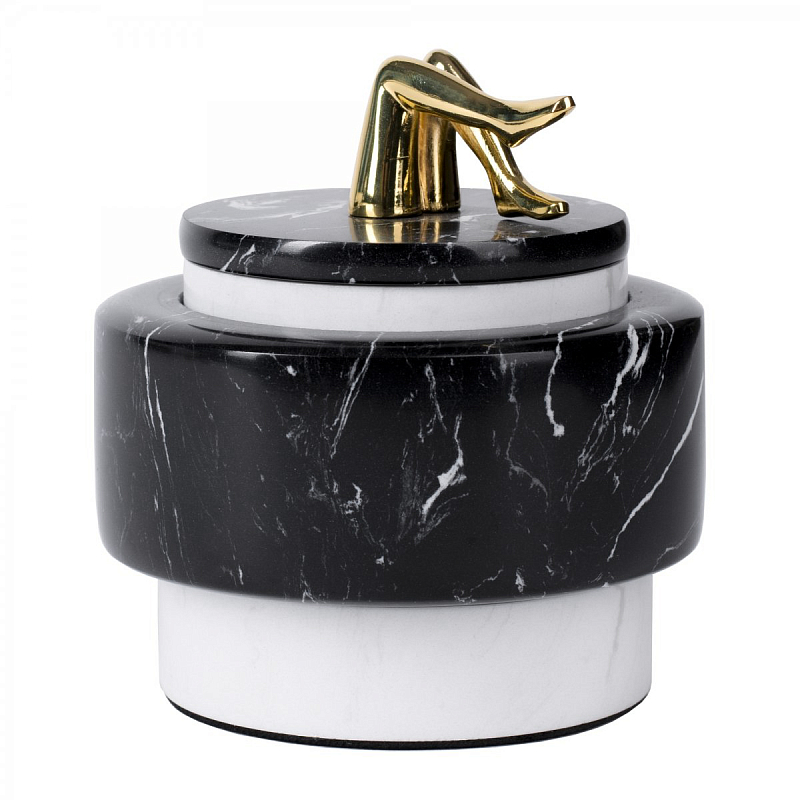 Шкатулка Kelly Wearstler SMALL MELANGE JAR Белый Черный Глянцевое золото Шкатулка Kelly Wearstler SMALL MELANGE JAR Белый Черный Глянцевое золото в Орле | Loft Concept