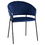 Стул в велюре синего цвета Horizon варинант исполнения - 1 | Loft Concept в Орле