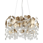 Люстра с декоративными подвесками из прозрачного стекла в форме монеток FAIRYTREE Light варинант исполнения - 1 | Loft Concept в Орле