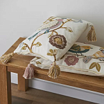 Чехол на подушку с кисточками и вышивкой птиц Ethnic mix Birds Square варинант исполнения - 5 | Loft Concept в Орле