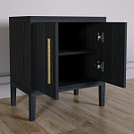 Тумбочка Primo с дверцами шпон Черный дуб варинант исполнения - 4 | Loft Concept в Орле