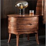 Прикроватный столик из дерева с 2-мя ящиками Moon Walnut Furniture варинант исполнения - 1 | Loft Concept в Орле