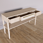 Дизайнерская Консоль с полкой и ящиком Primo Светлый дуб варинант исполнения - 6 | Loft Concept в Орле