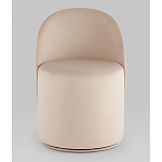 Пуф Loreen со спинкой вращающийся велюр молочный варинант исполнения - 4 | Loft Concept в Орле