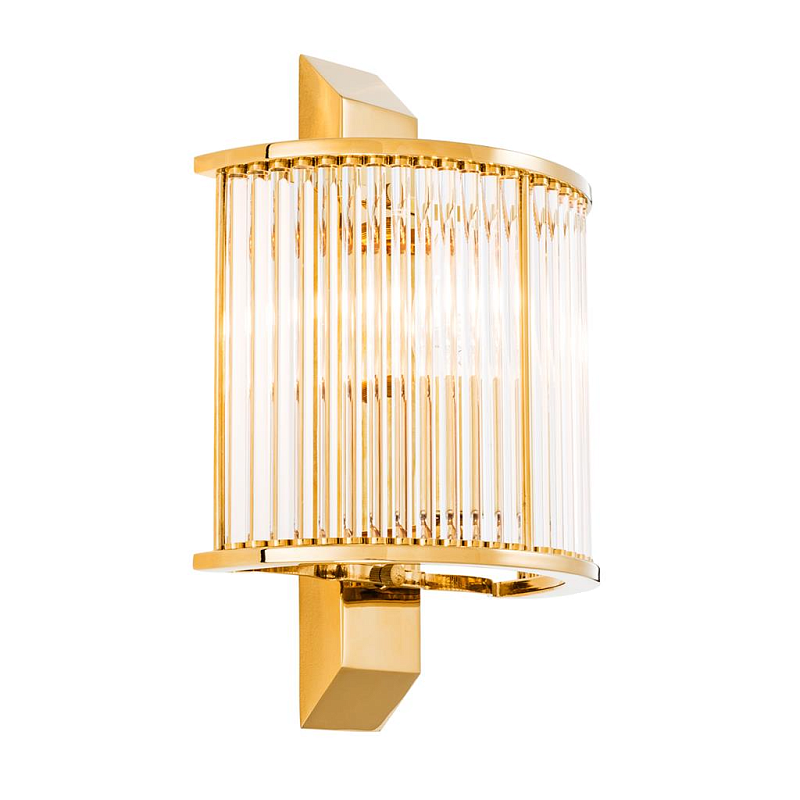 Бра Wall Lamp Oakley Gold Глянцевое золото Прозрачное Стекло Бра Wall Lamp Oakley Gold Глянцевое золото Прозрачное Стекло в Орле | Loft Concept