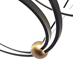 Люстра подвесная светодиодная с 4-мя кольцами черный металл Ring Horizontal варинант исполнения - 3 | Loft Concept в Орле