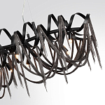 Люстра подвесная линейная с переплетенными металлическими лентами и цепочками Atlantis Chain варинант исполнения - 3 | Loft Concept в Орле