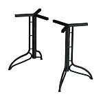 Обеденный стол с прямоугольной столешницей из стекла на черных металлических ножках White Marble варинант исполнения - 5 | Loft Concept в Орле