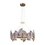 Люстра круглая с полукруглыми плафонами из искусственного алебастра в бронзовой оправе Marbella варинант исполнения - 3 | Loft Concept в Орле