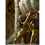 Чаша с орнаментом на бронзовых ножках в виде ангелов Eden Garden варинант исполнения - 6 | Loft Concept в Орле