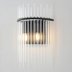 Бра со стеклянными прозрачными трубками и черным металлическим каркасом Nembus варинант исполнения - 2 | Loft Concept в Орле