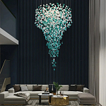 Люстра зеленая каскадная Green Light CascadeDroplet Chandelier варинант исполнения - 2 | Loft Concept в Орле
