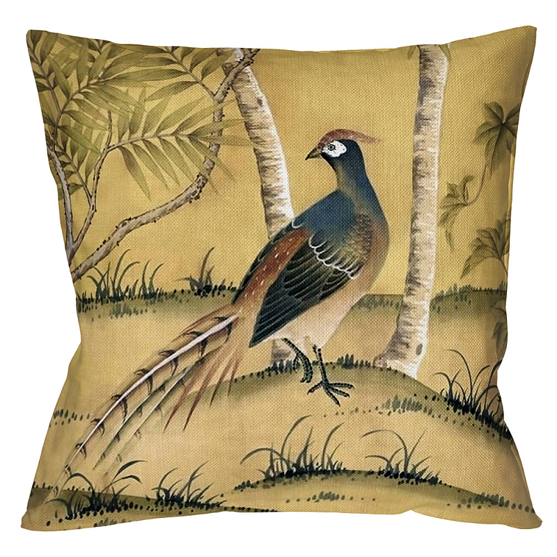 Декоративная подушка Beige and Green Chinoiserie 6 Бежевый Декоративная подушка Beige and Green Chinoiserie 6 Бежевый в Орле | Loft Concept
