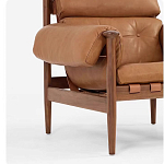 Кресло с деревянным каркасом и обивкой из натуральной кожи Medieval Furniture варинант исполнения - 6 | Loft Concept в Орле