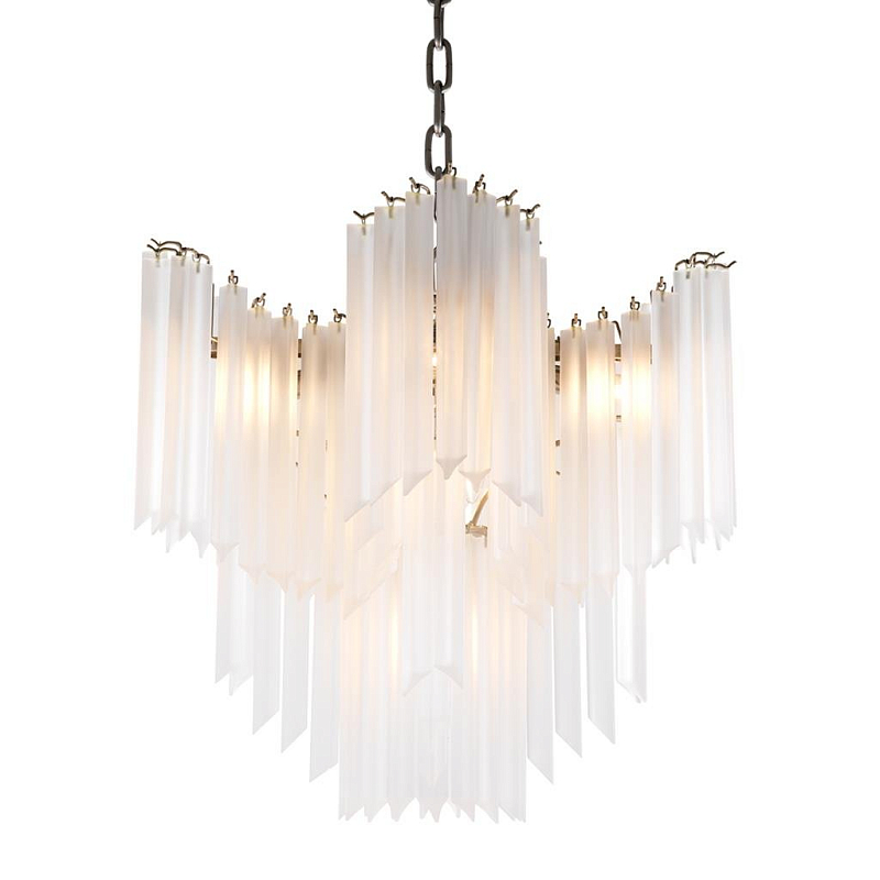 Люстра Chandelier Pulsar white glass Никель Золотой Белое матовое стекло Люстра Chandelier Pulsar white glass Никель Золотой Белое матовое стекло в Орле | Loft Concept