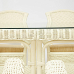 Комплект обеденный из ротанга Eloise grand white варинант исполнения - 3 | Loft Concept в Орле