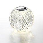 Настольная лампа с прозрачным шарообразным плафоном на цилиндрической подставке Crystal Globule варинант исполнения - 8 | Loft Concept в Орле