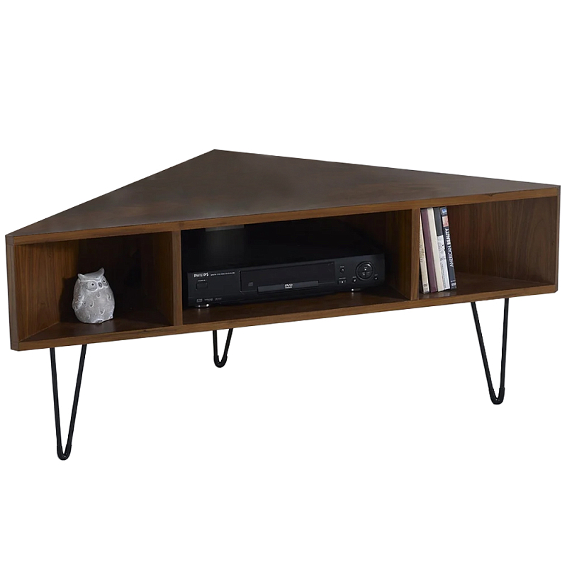 Угловая ТВ-тумба  Ford Corner TV Stand Коричневый Черный в Орле | Loft Concept 