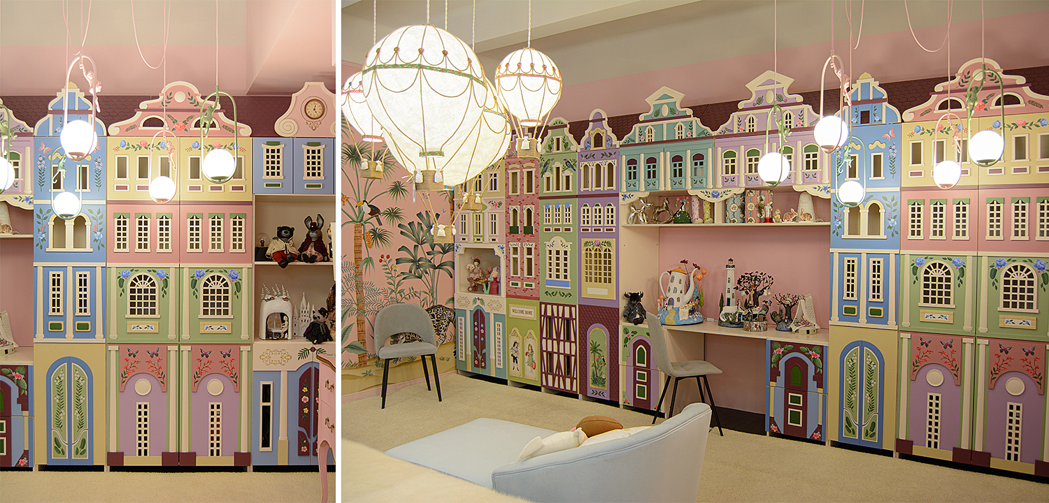 Шкаф Colorful Houses ручная роспись Шкаф Colorful Houses ручная роспись - Loft-Concept в Орле
