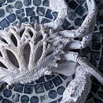 Статуэтка краб с детализированной текстурой в белом цвете Marine Accessories варинант исполнения - 8 | Loft Concept в Орле