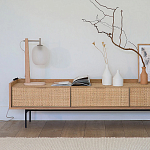 ТВ-тумба с плетеным декором Buckley Wicker TV Stand варинант исполнения - 7 | Loft Concept в Орле